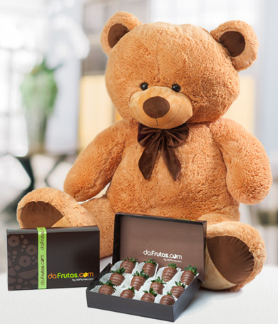 Chocolate Strawberries and Bear